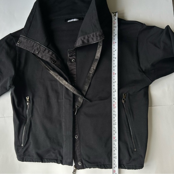 Prada bomber jacket crop zip black top high neck size small - Picture 9 of 11
